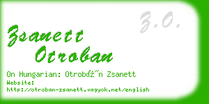 zsanett otroban business card